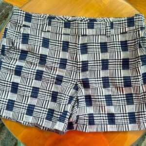 Ladies size 14, blue and white shorts